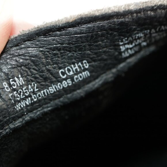 Born Womens Fredrika Boots Size 8.5 Gray Distressed Suede Bootie Mid Block Heel - Picture 10 of 12